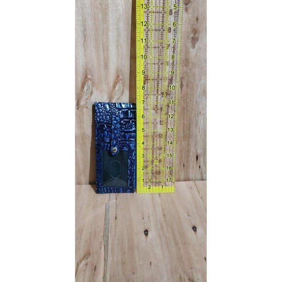 Brahmin Melbourne Leather Credit Card Slim Wallet Holder BLUE VIPER OMBRE - Picture 5 of 6